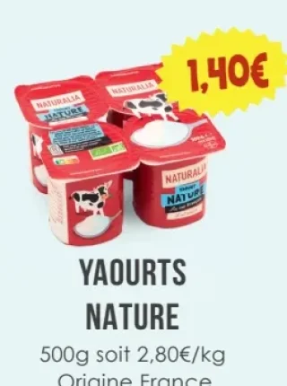 Yaourts nature Naturalia
