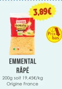Emmental râpé Naturalia