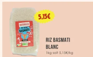 Riz basmati blanc Naturalia