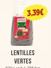 Lentilles vertes Naturalia