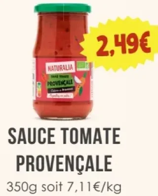 Sauce Tomate Provençale Naturalia