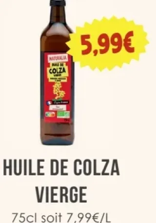 Huile de Colza Vierge Naturalia