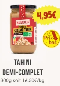 Tahini demi-complet Naturalia