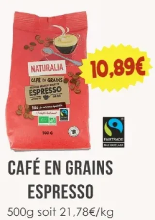 Café en grains espresso Naturalia