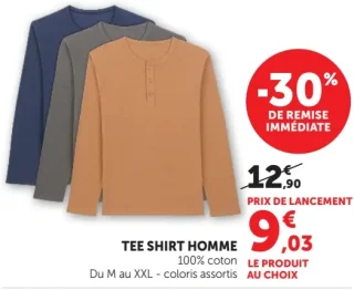 Tee shirt Homme manches longues U Collection