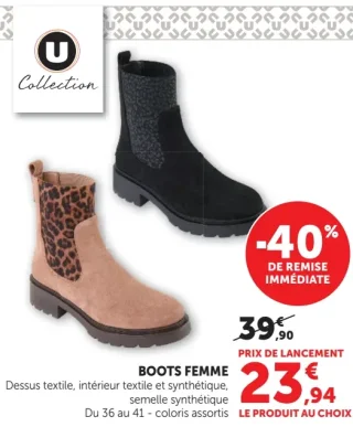 Boots femme U Collection