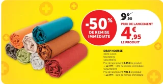 Drap Housse 100% coton 90x190cm
