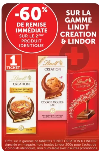 Tablettes Lindt Création & Lindor