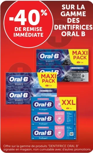 Gamme de dentifrices Oral B