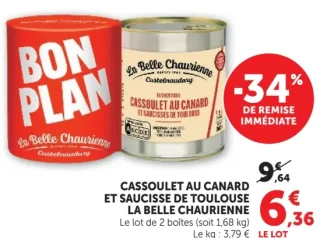 Cassoulet au canard et saucisse de Toulouse La Belle Chaurienne
