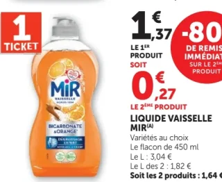 Liquide vaisselle Mir (Variétés au choix)