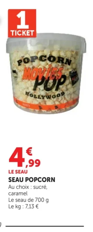 Seau Popcorn Movies Pop