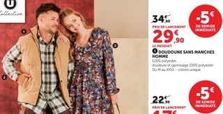 Doudoune sans manches homme U Collection
