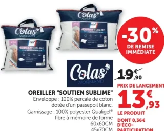 OREILLER "SOUTIEN SUBLIME" Colas Normand