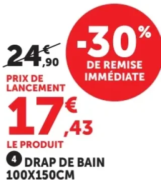 U Maison Drap de bain 100x150cm