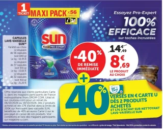 Capsules lave-vaisselle Sun 4en1 Pro-Expert