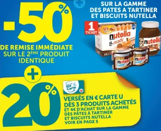 Gamme des pâtes à tartiner et biscuits Nutella