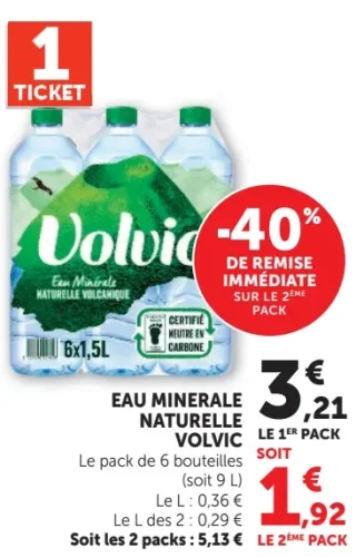 Eau minérale naturelle Volvic
