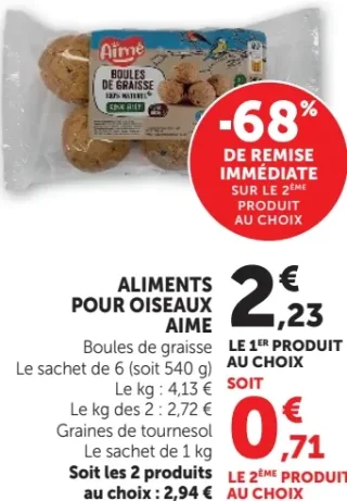 Aliments pour oiseaux Aimé Boules de graisse