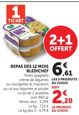 Repas dès 12 mois Bledichef
