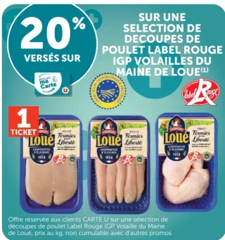 Découpes de poulet Label Rouge IGP Volailles du Maine Loué