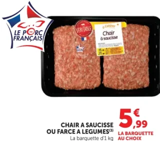 Chair a saucisse ou farce a legumes