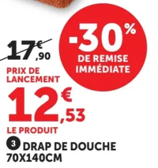 U Maison Drap de douche 70x140cm