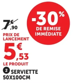 U Maison Serviette 50x100cm