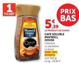 CAFE SOLUBLE MAXWELL HOUSE