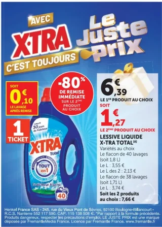 Lessive liquide X-TRA Total
