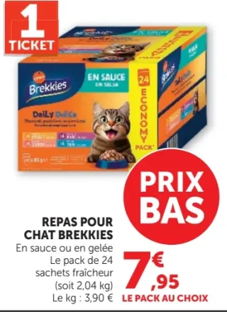 Repas pour chat Brekkies En sauce ou en gelée