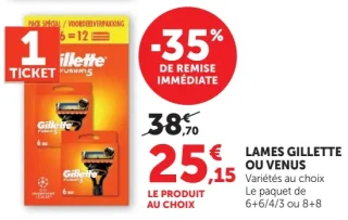 Lames Gillette ou Venus