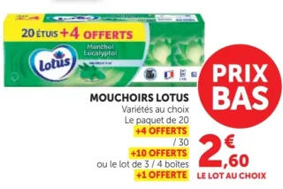 Mouchoirs Lotus