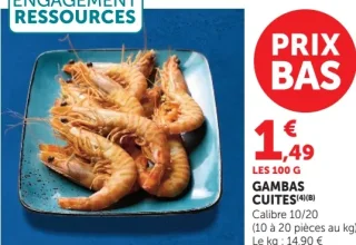 Gambas cuites