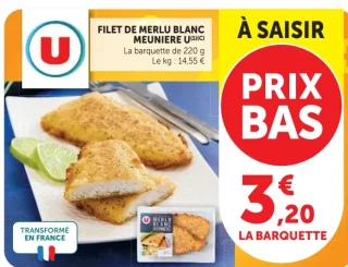 Filet de merlu blanc meunière U