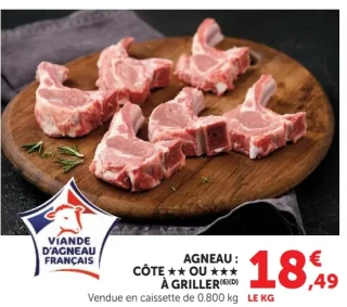 Côtes d'agneau à griller