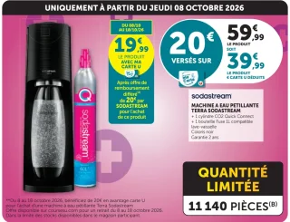 Machine à eau pétillante Terra Sodastream
