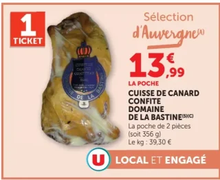 Cuisse de canard confite Domaine de la Bastine