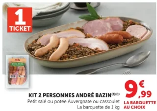 Kit 2 personnes André Bazin Petit salé ou potée Auvergnate ou cassoulet