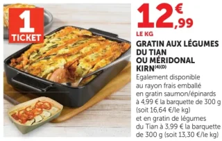 Gratin aux légumes du tian ou méridonal Kirn