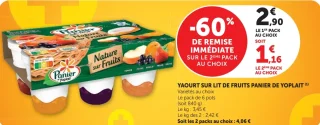 Yaourt sur lit de fruits Panier de Yoplait