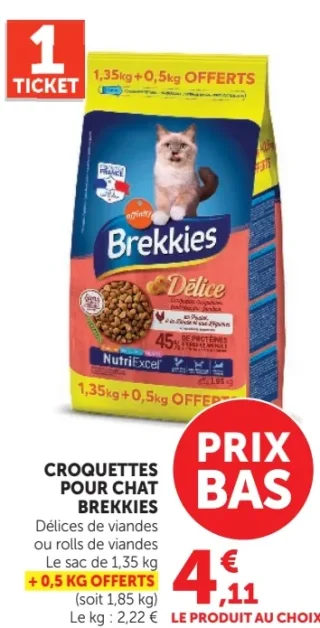 Croquettes pour chat Brekkies
