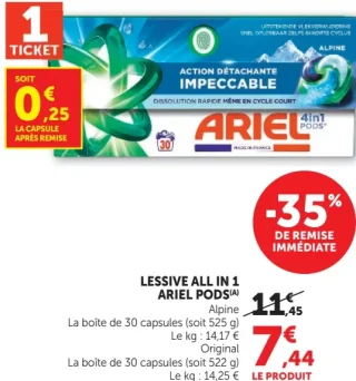 Lessive All in 1 Ariel Pods