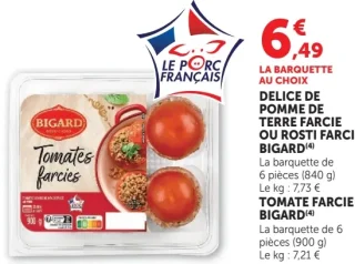 Tomates farcies / Delice de pomme de terre farcie Bigard