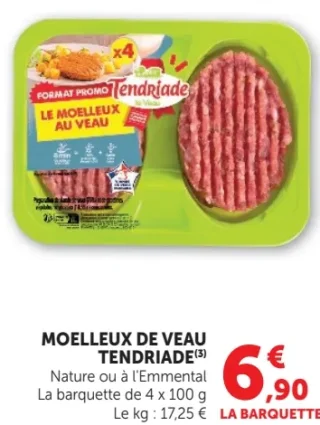 Moelleux de veau Tendriade