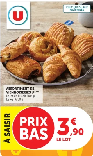 Assortiment de viennoiseries U