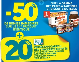Pâtes à tartiner et biscuits Nutella
