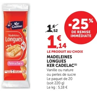MADELEINES LONGUES KER CADELAC