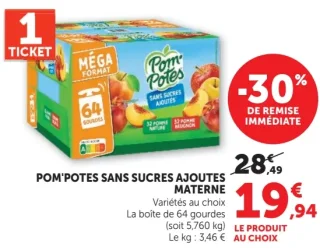 POM'POTES SANS SUCRES AJOUTES MATERNE