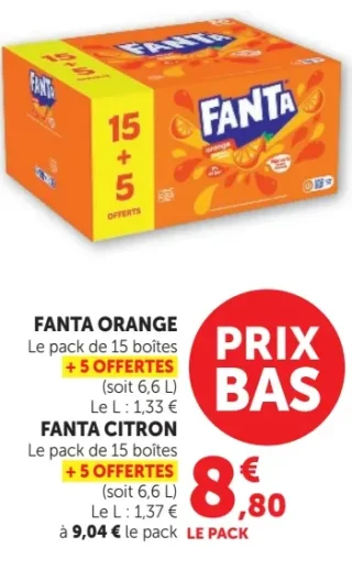 Fanta Orange ou Fanta Citron